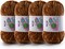 524.8 Yards - 4 Skeins Soft Chunky Chenille Yarn (Dark Brown)